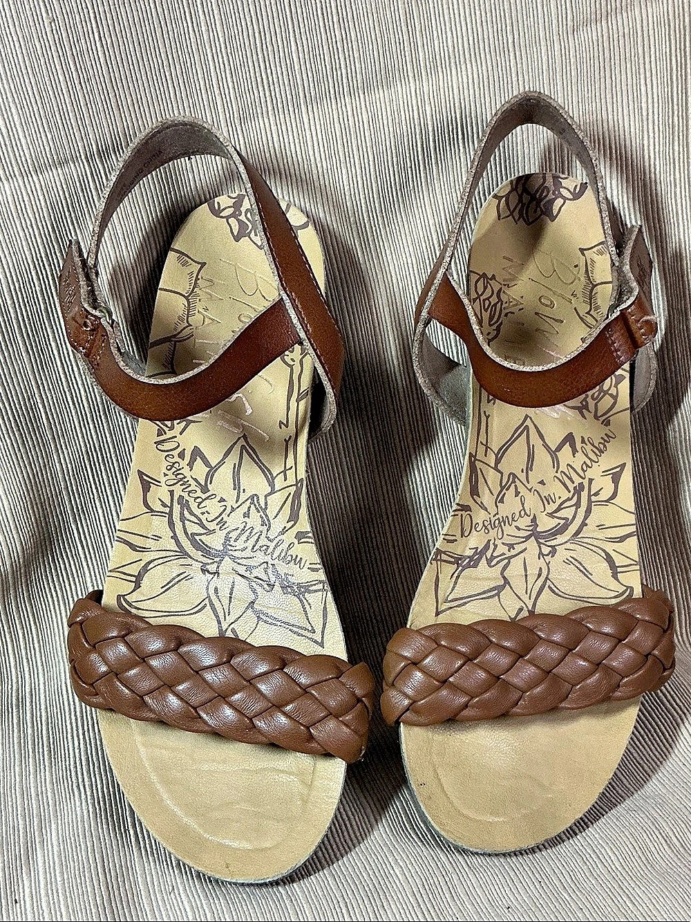 Blowfish Malibu Magical Braided Strap Sandals Brown & Tan
